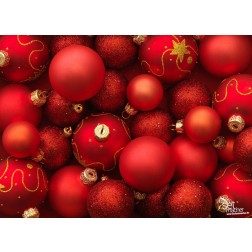 Tischsets | Platzsets - Weihnachten "rote Kugeln" aus Papier - 44 x 32 cm