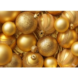 Tischsets | Platzsets - Goldene Weihnachtskugeln 2 - aus Papier - 44 x 31 cm